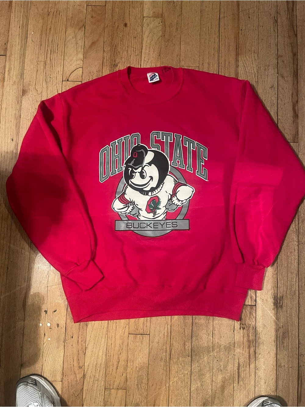 Jerzees Red Ohio State Buckeyes Crewneck Sweatshirt